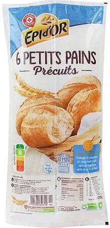 Petits pains nature précuits x 6