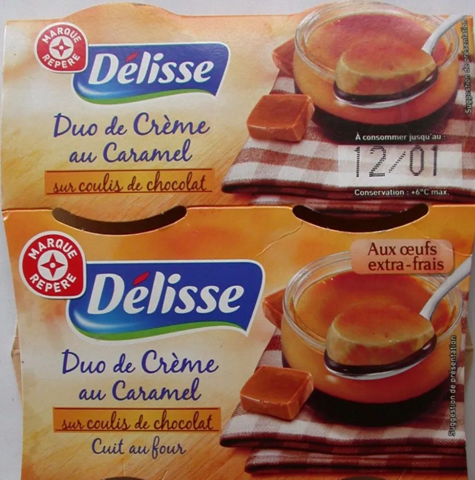 Duo crème caramel lit choco