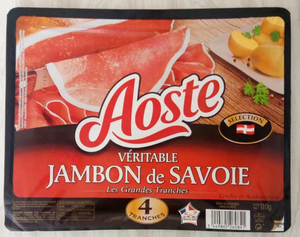 Véritable jambon de Savoie, les grandes tranches