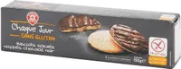 Biscuits sablés nappés au chocolat noir sans gluten