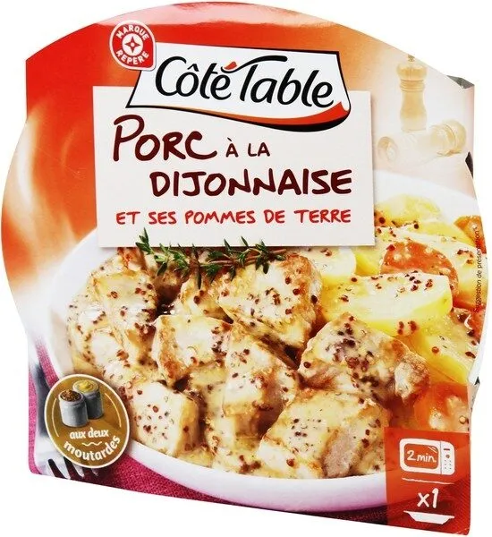 Porc à la dijonnaise barquette