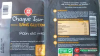 Pain de mie nature sans gluten