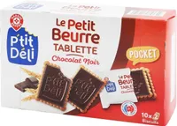 P'tit beurre tablette chocolat noir en sachets fraîcheur
