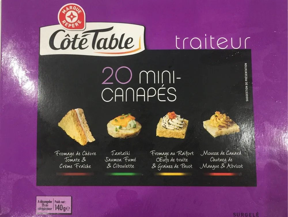 Côte Table - Mini-Canapes