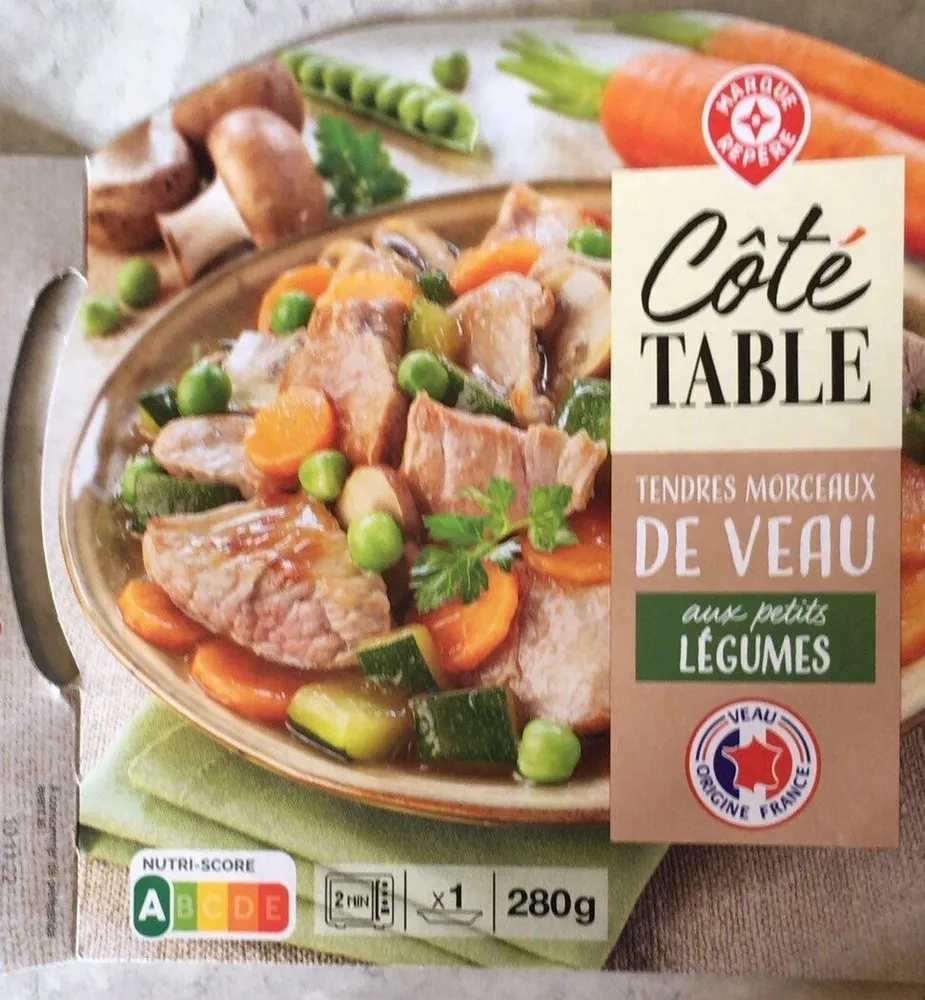 Veau et ses petits légumes