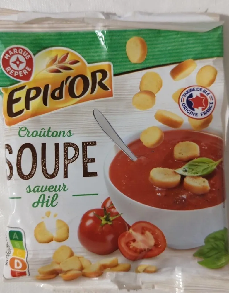 Croûtons pour soupe saveur ail