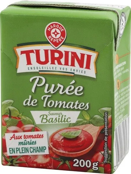 Purée de tomates saveur basilic