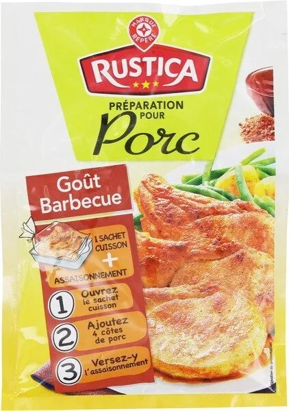 Sachet cuisson porc goût barbecue
