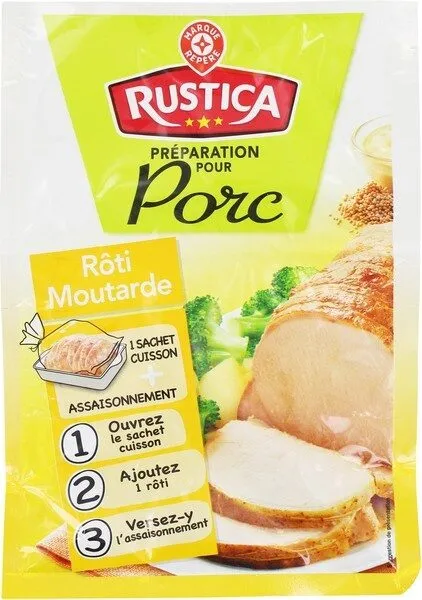 Sachet cuisson rôti à la moutarde