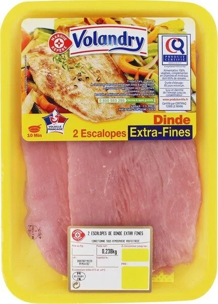 Escalopes de dinde extra fines x2
