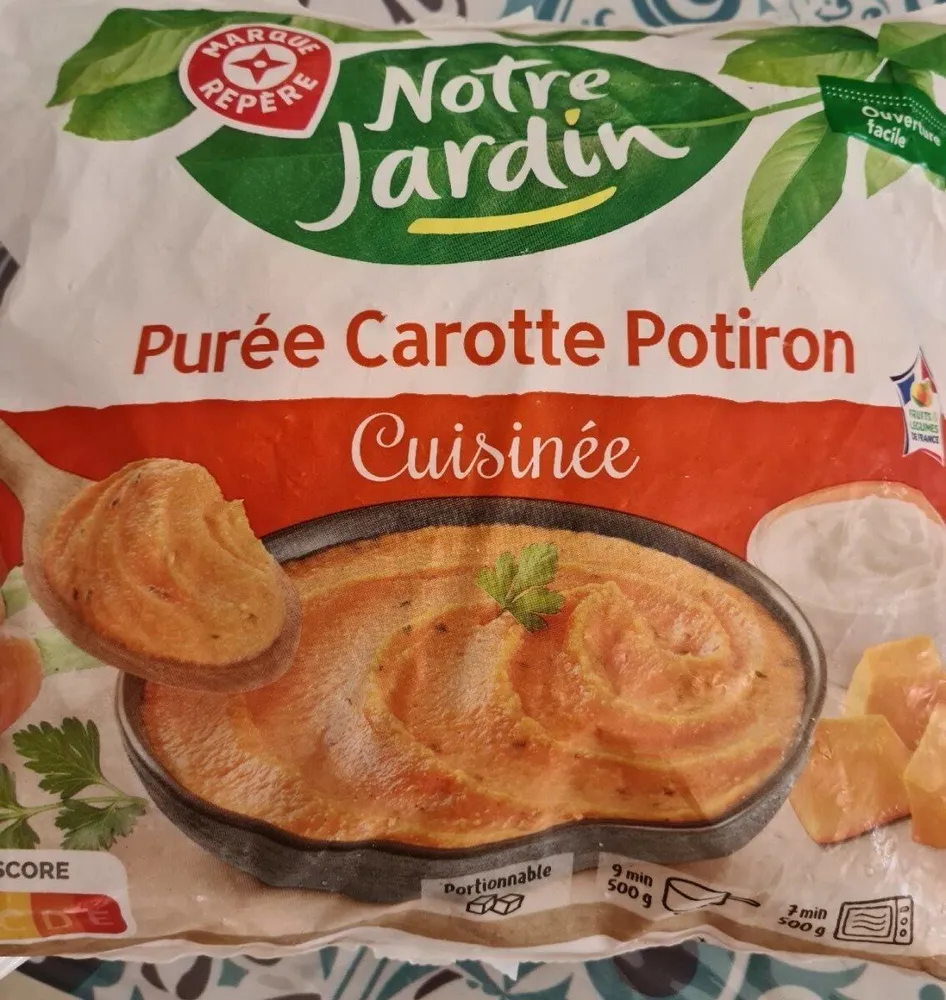Purée de carottes potiron