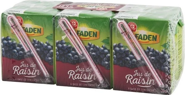 Jus de raisin à base de concentré - 6 x 20 cl UNITÉ