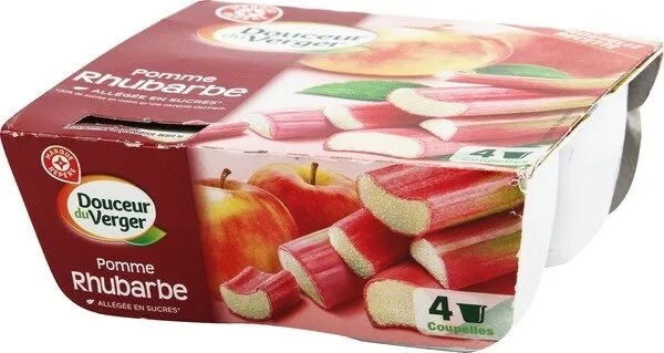 Compote pomme rhubarbe Douceur du verger