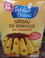 Préparation gâteau de semoule avec raisins au caramel