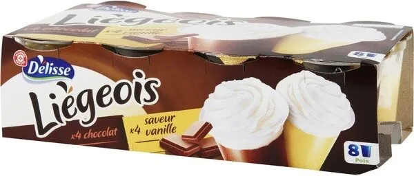 Liégeois vanille et chocolat x 8