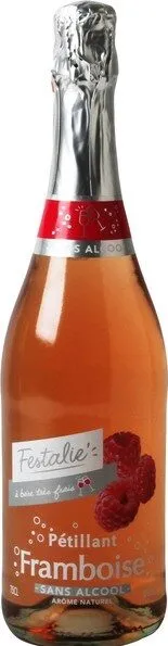 Pétillant arômatisé framboise sans alcool