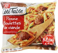 Poêlée penne, boulettes de viande