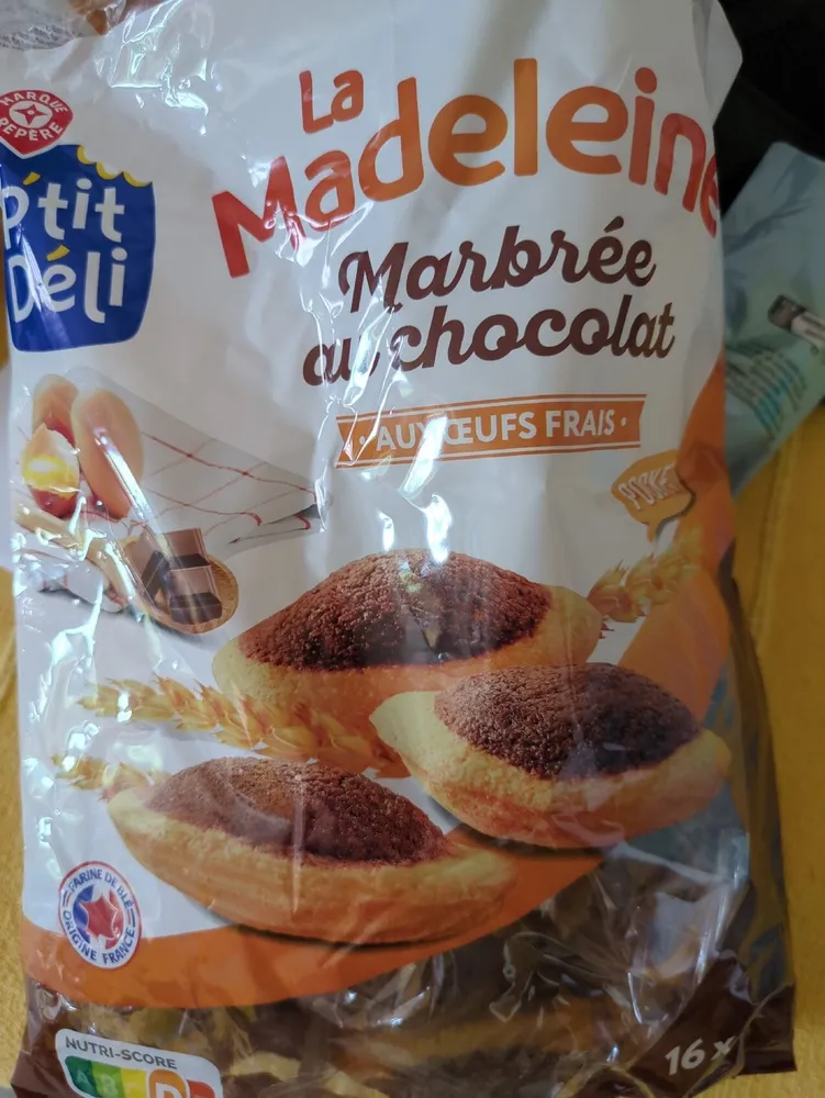 Madeleines marbrées chocolat