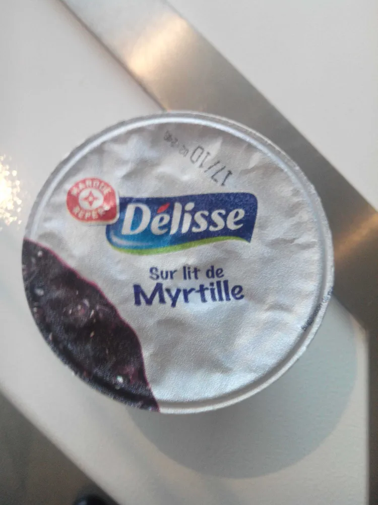 Encas riche en protéines sur lit de myrtille