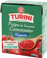 Pulpe de tomates concassées nature