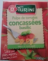 Pulpe de tomates concassées basilic