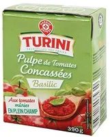 Pulpe de tomates concassées au basilic