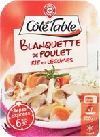 Blanquette de poulet et riz surgelé