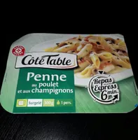 Penne au poulet et aux champignons surgelé