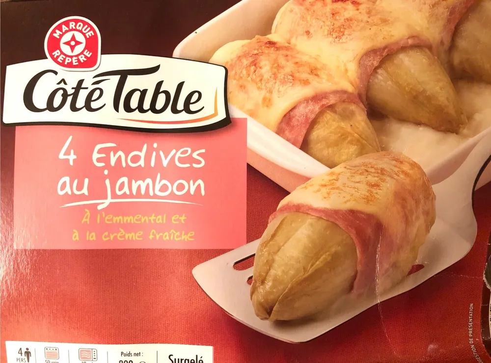 Endives au jambon surgelées x 4