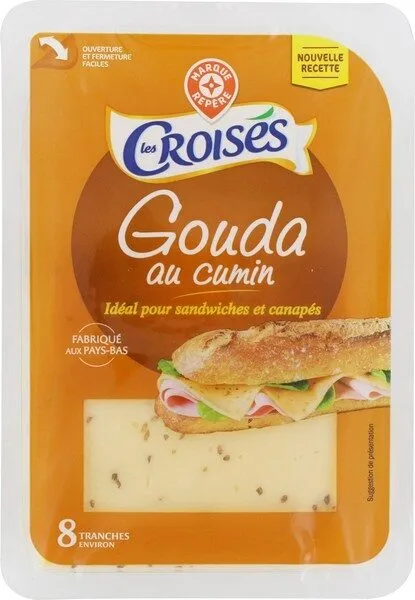 Tranchette de gouda Les Croisés Au cumin 16,8% MG