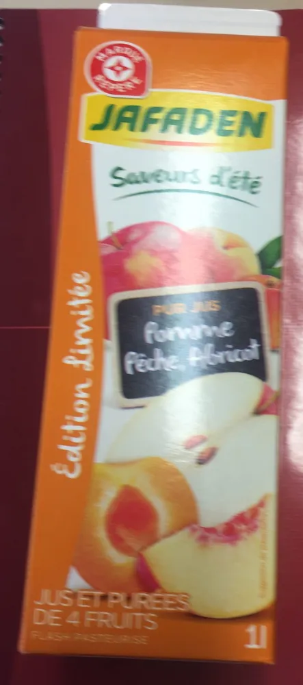 Jafaden Saveurs d'été Jus et purées de 4 Fruits