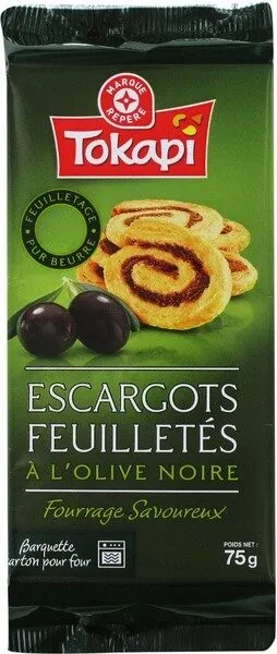 Escargots feuilletés à l'olive noire