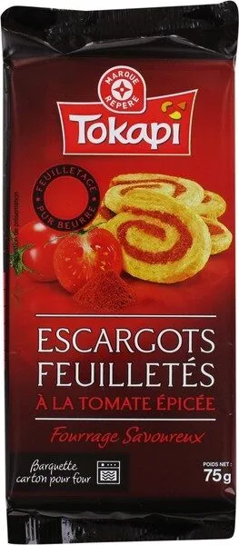 Escargots feuilletés à tomate épicée