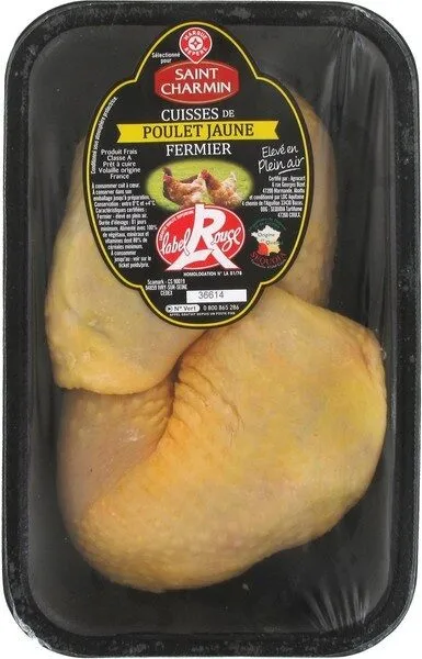 Cuisses de poulet fermier jaune Label Rouge x 4