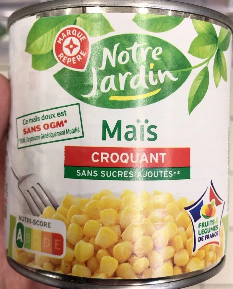 Maïs croquant sans sucre ajouté