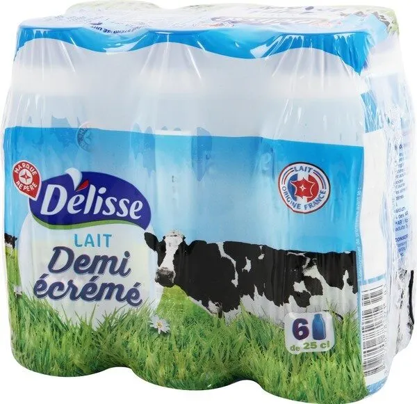 Lait demi-écrémé bouteille