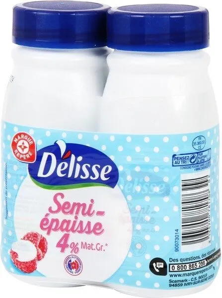 Spécialité laitière semi-épaisse 4% Mat. Gr.