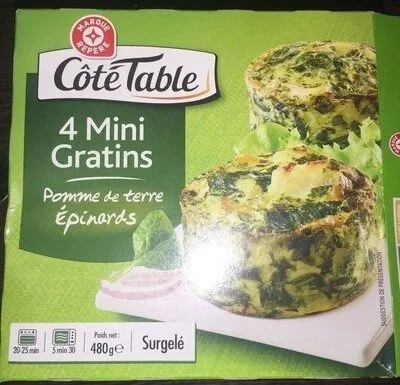 Mini gratins aux pommes de terre et aux épinards x 4