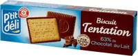 Biscuit tentation petit beurre napé de 63% de chocolat au lait