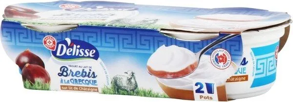 Yaourts à la grecque au lait de brebis sur lit de chataigne