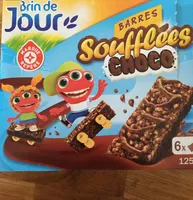 Barres céréales soufflées chocolat x 6