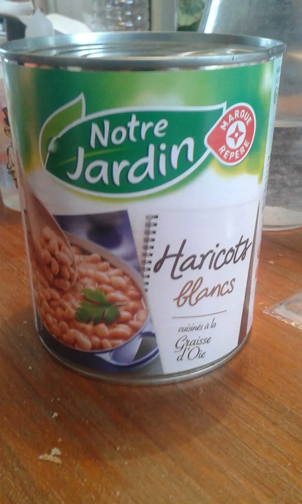 Haricots blancs cuisinés à la graisse d'oie
