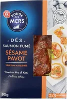 Dés de saumon fumé sésame et pavot
