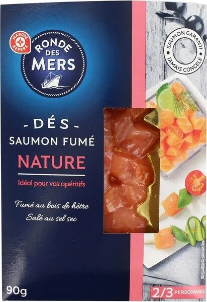 Dés de saumon fumé nature