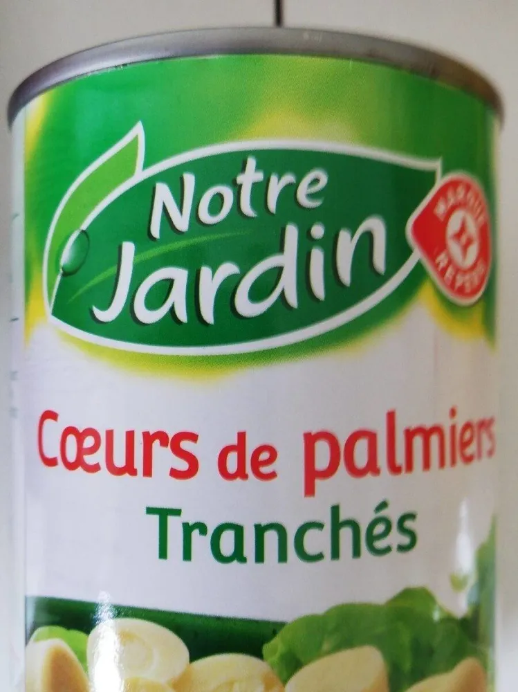 Cœurs de palmiers tranchés