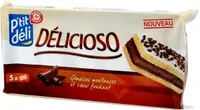 Génoises moelleuses fourrées chocolat Délicioso x 5
