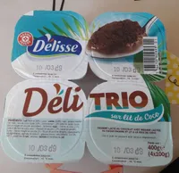 Déli'trio chocolat sur lit de coco
