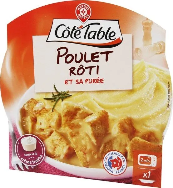 Poulet rôti et sa purée