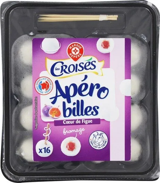 Billes de chèvre fourrées figue x 16