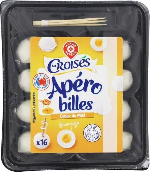 Billes de chèvre fourrées miel x 16